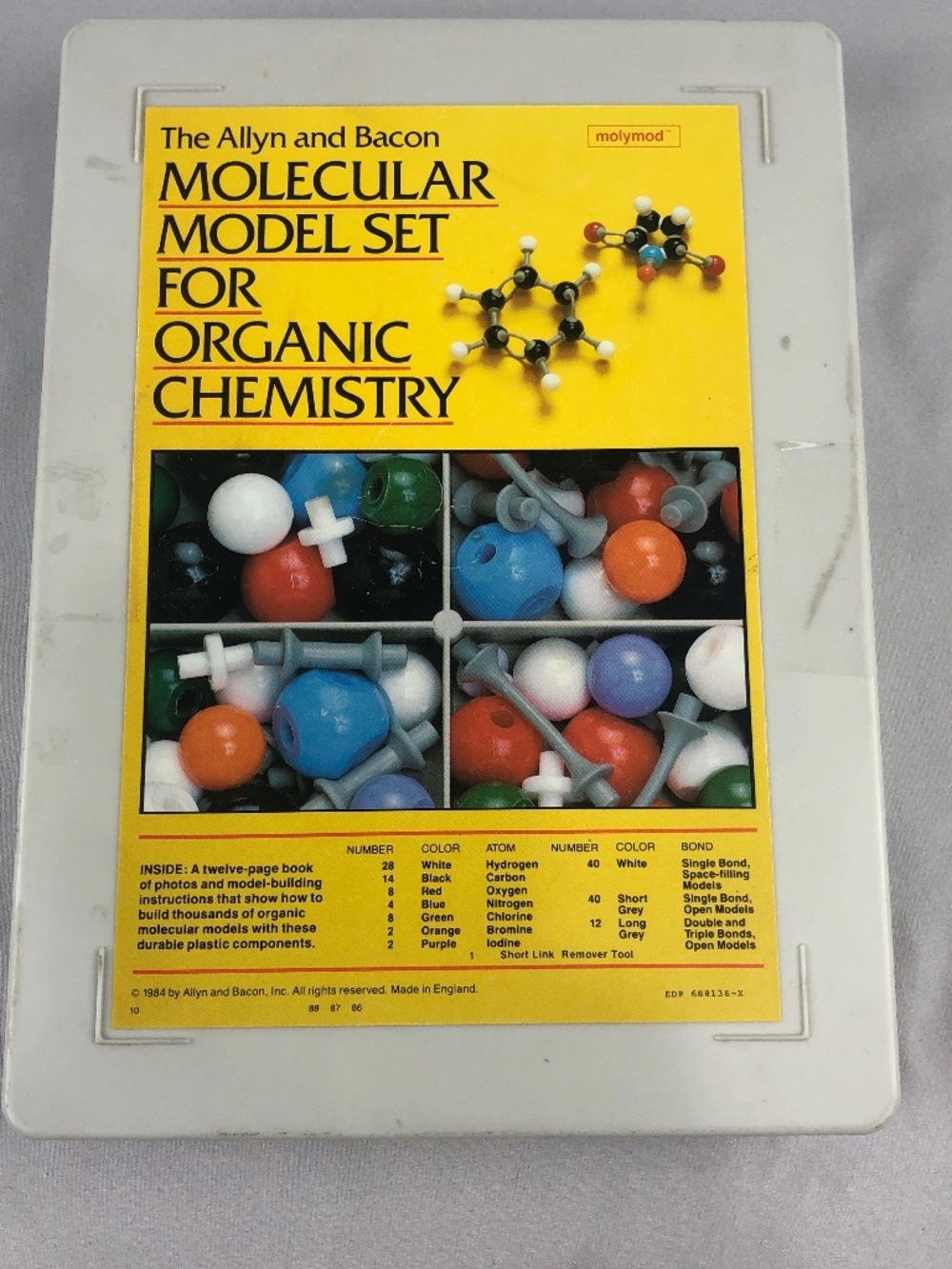 Allyn & Bacon Molecular Model Set Organic Chemistry Prentice Hall COMPLETE